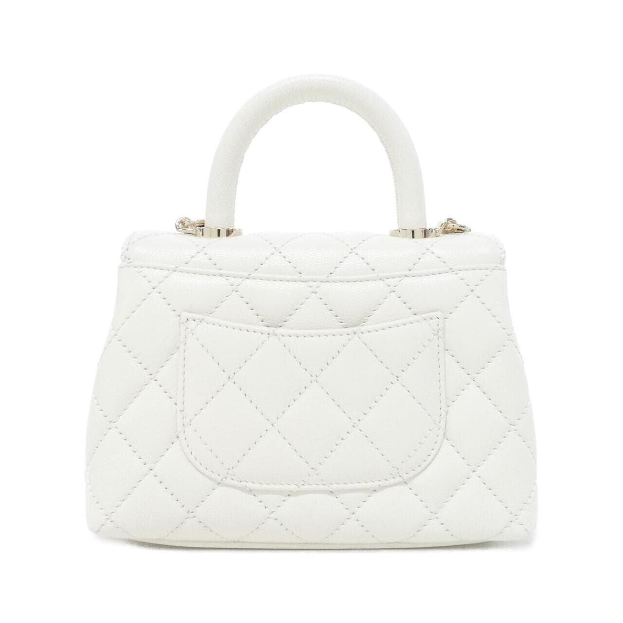 CHANEL Coco Handle AS2215 Handbag Grained Calfskin 2
