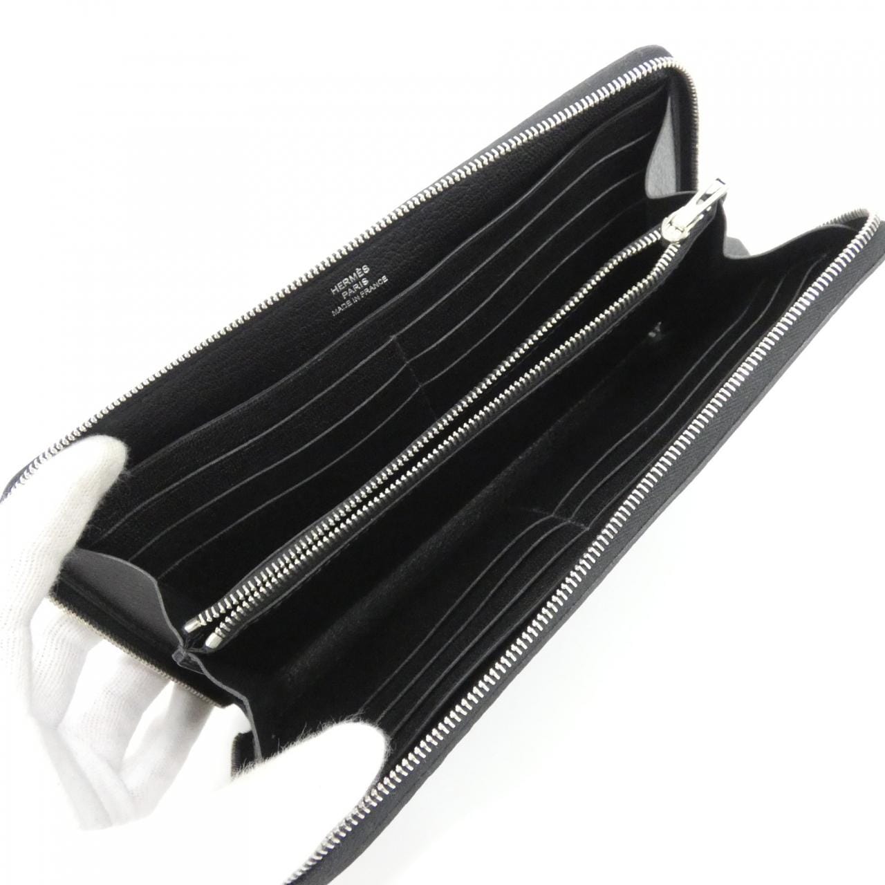 HERMES 066410CK 銀包 Togo 3