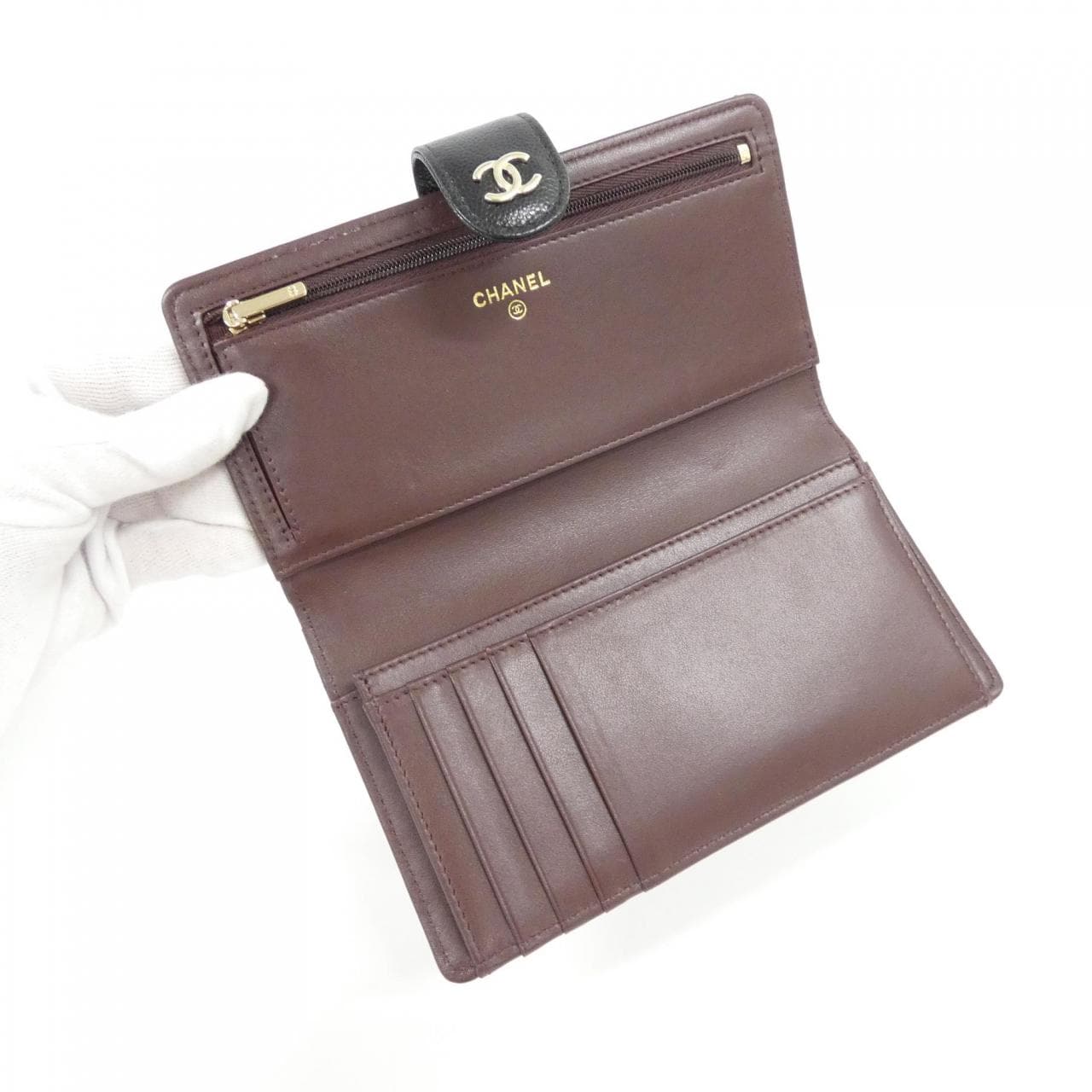 CHANEL Wallet Grained Calfskin 8