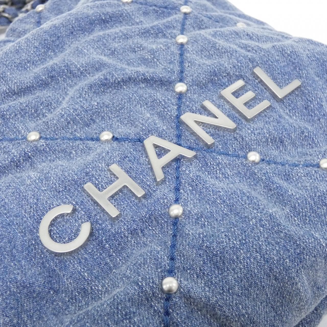 CHANEL Chanel 22 AS3980 Handbag Denim 4