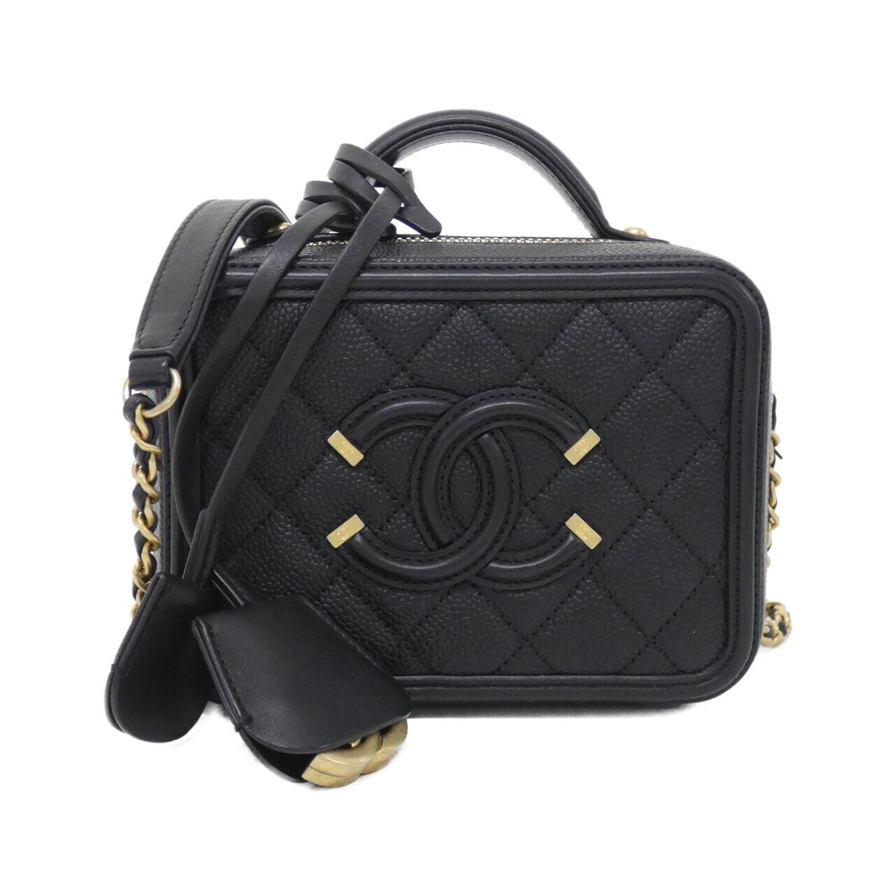 CHANEL 93342 Shoulder Grained Calfskin