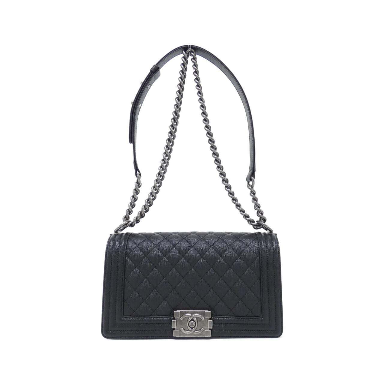 CHANEL Boy Chanel 67086 Shoulder Grained Calfskin