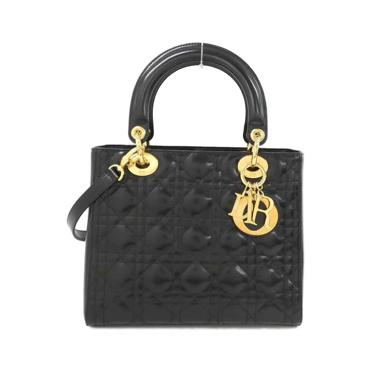 DIOR Lady Dior Handbag Leather