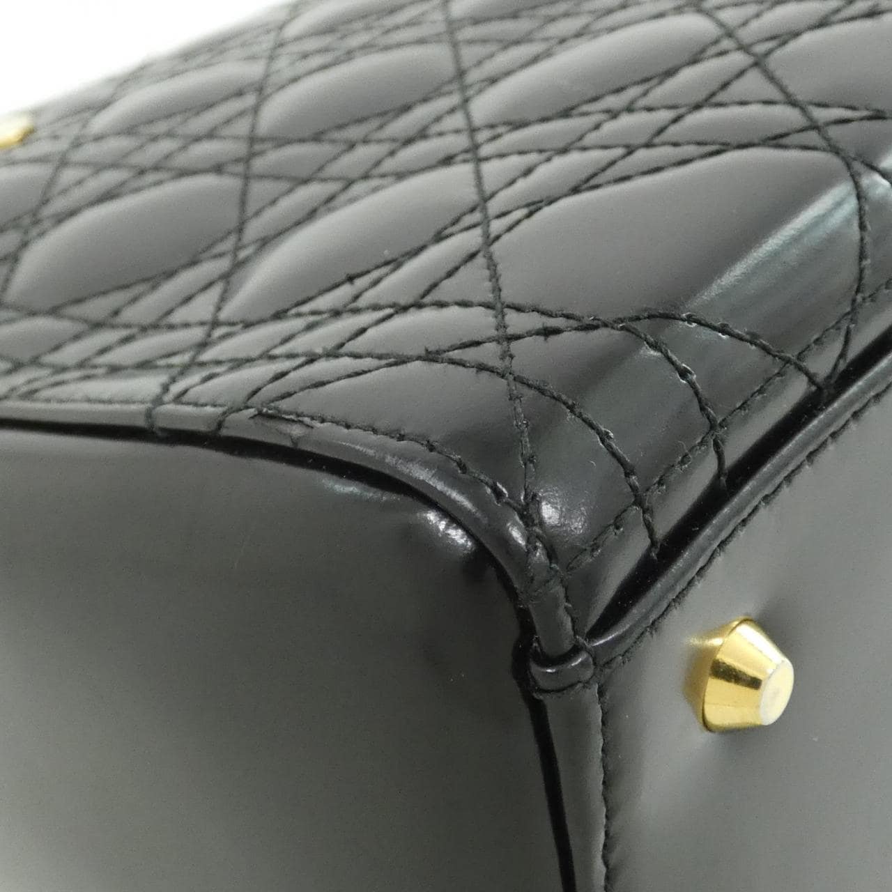 DIOR Lady Dior Handbag Leather 3