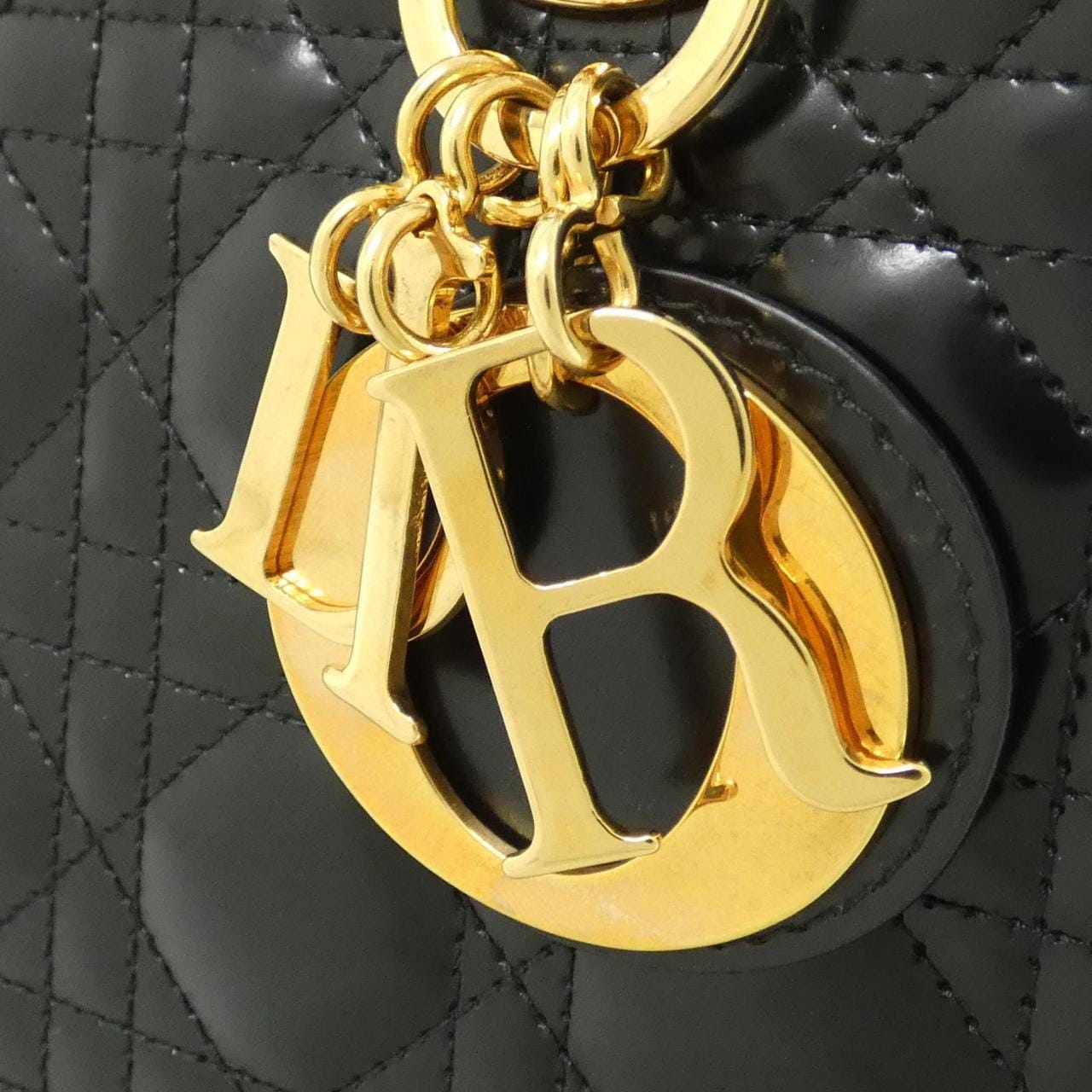 DIOR Lady Dior Handbag Leather 4