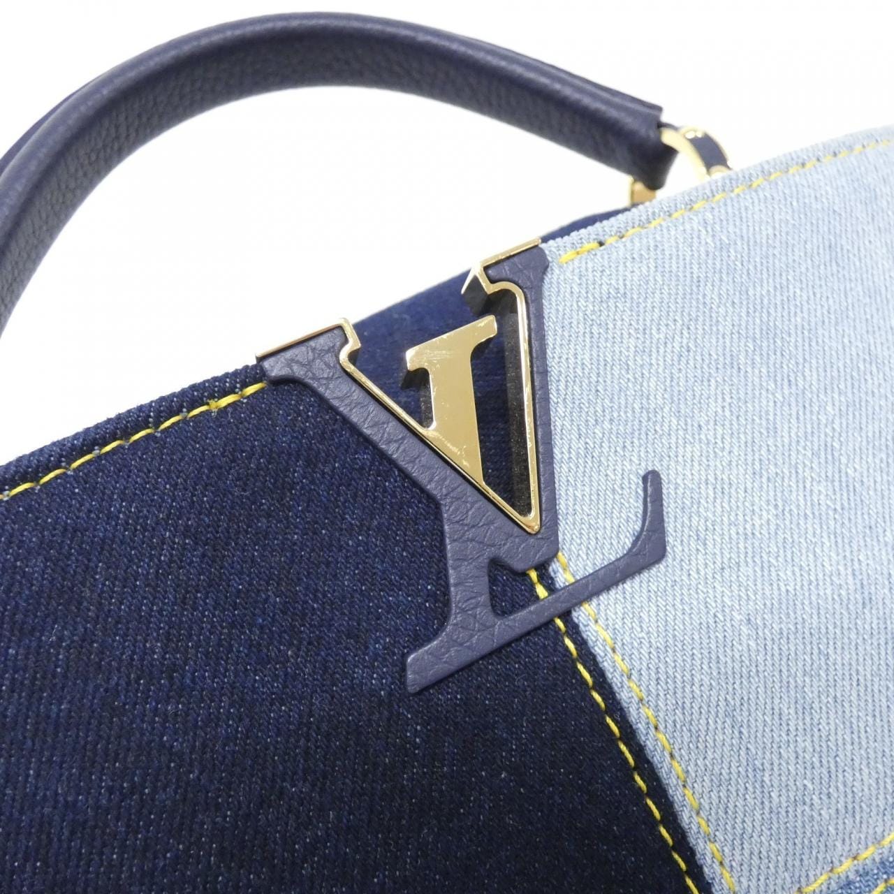 LOUIS VUITTON Capucines M59430 Handbag Denim 4