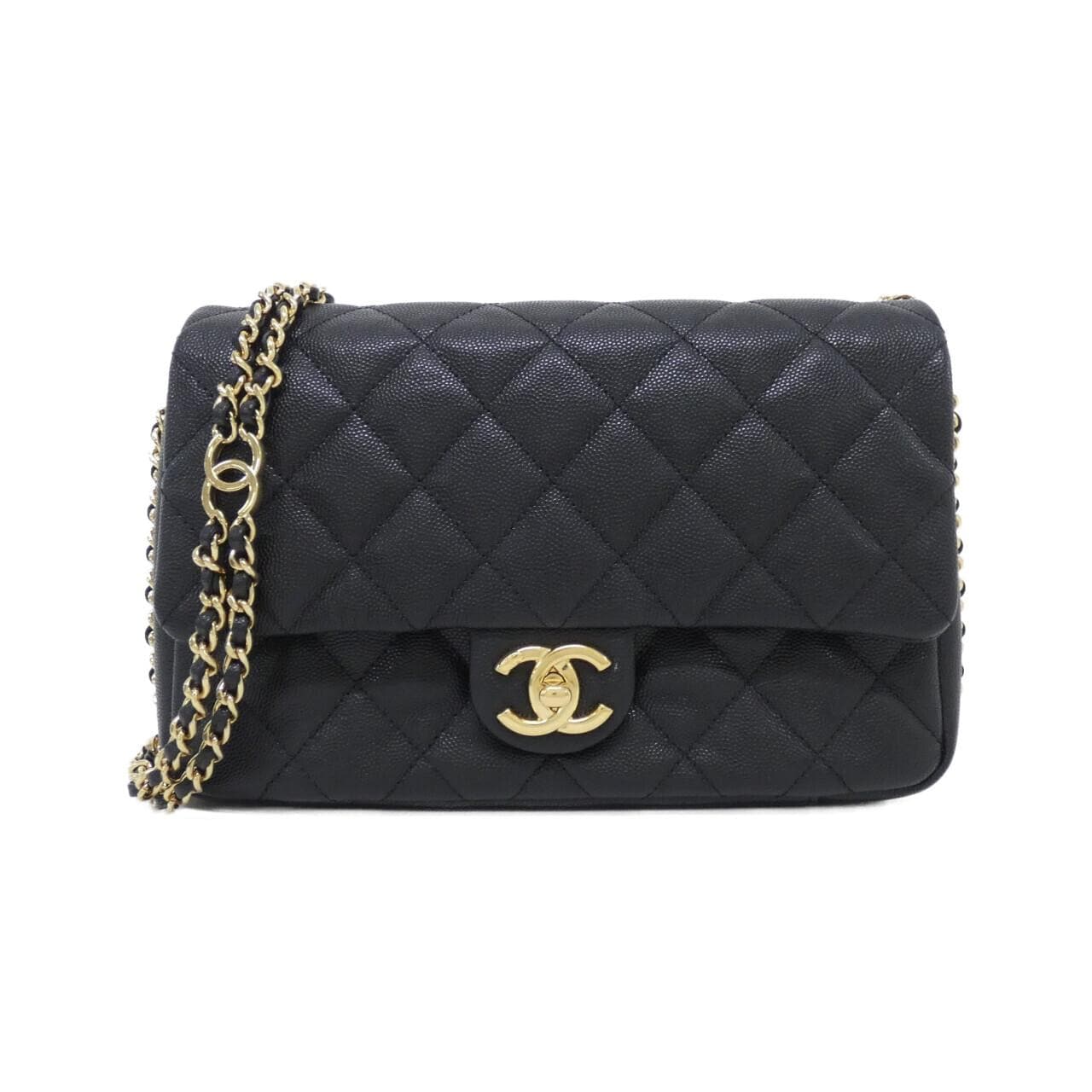 CHANEL Chanel 22 AS3777 Shoulder Grained Calfskin