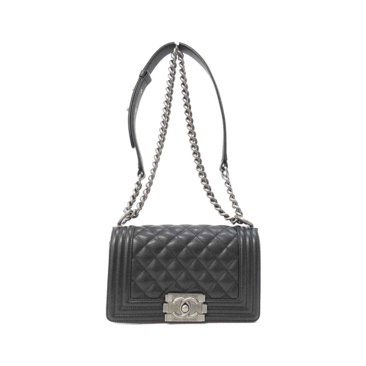 CHANEL Boy Chanel 67085 Shoulder Grained Calfskin