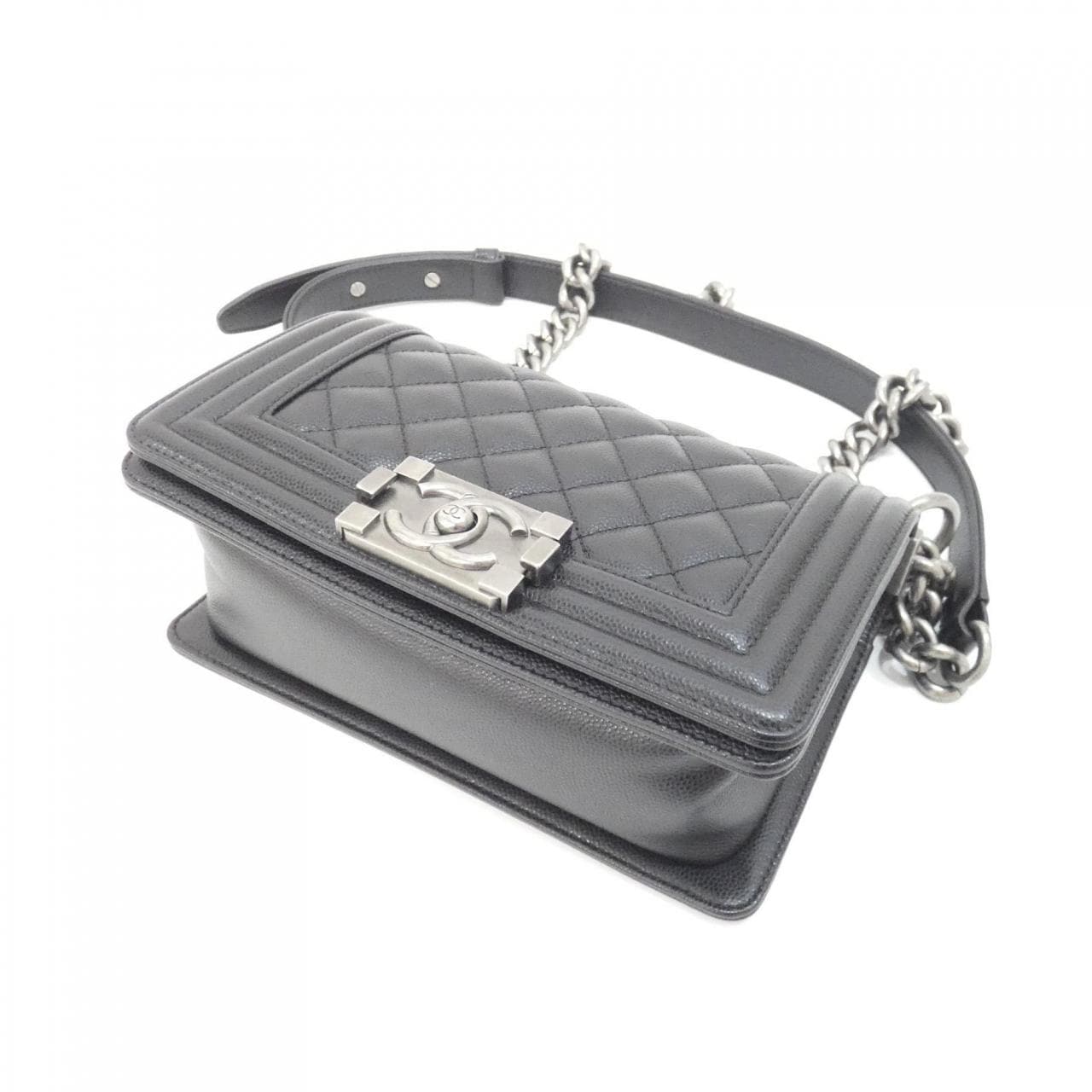 CHANEL Boy Chanel 67085 Shoulder Grained Calfskin 3