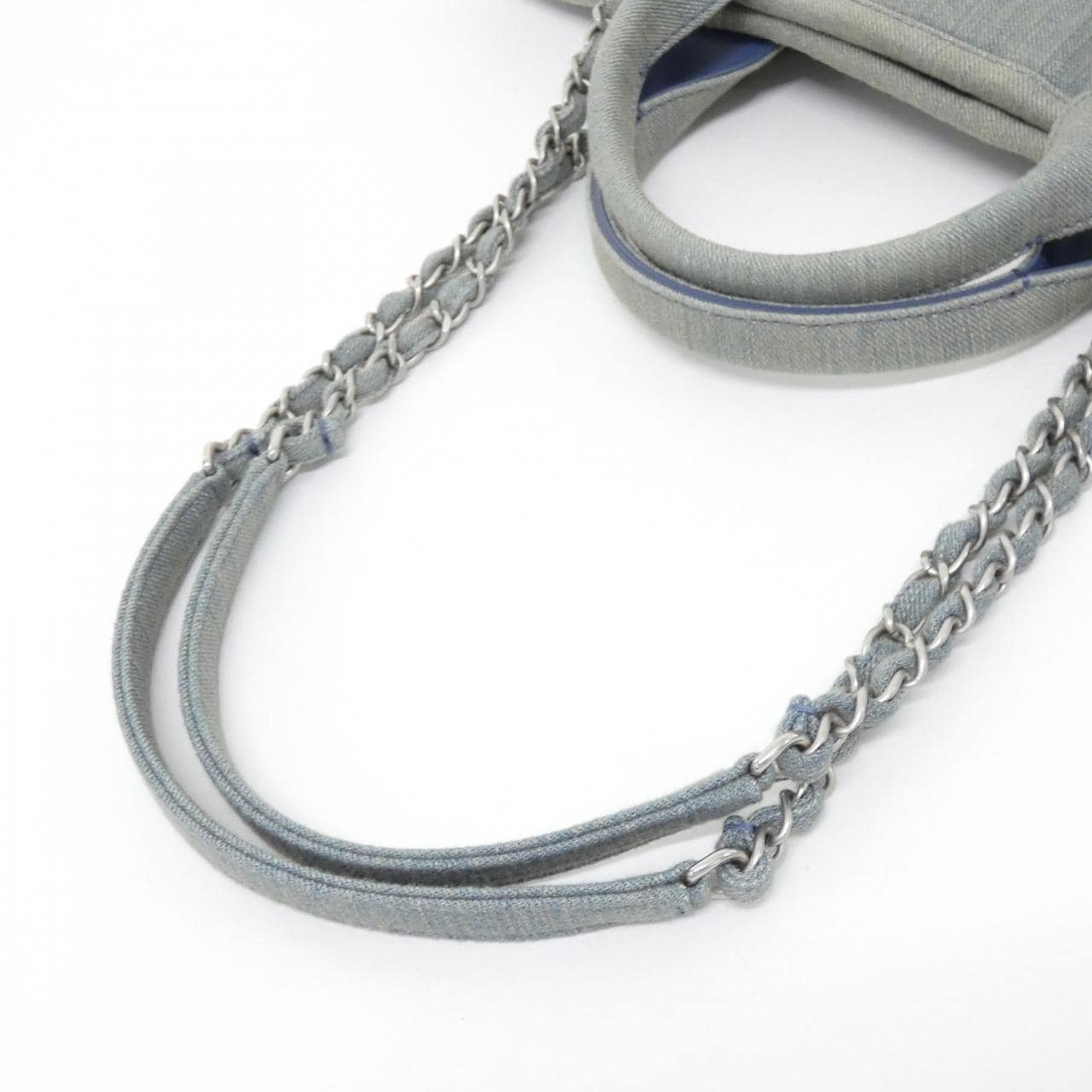 CHANEL Deauville AS3351 手提包 牛仔布 6