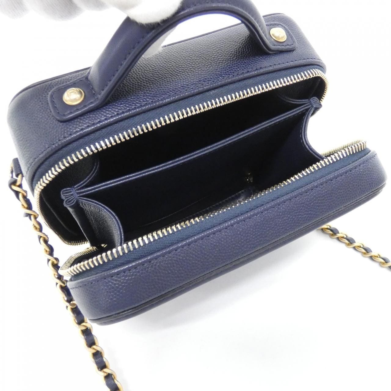 CHANEL 93342 Handbag Grained Calfskin 6