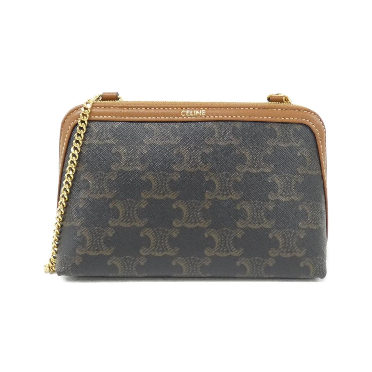 CELINE Triomphe 10E382CBX Shoulder Canvas