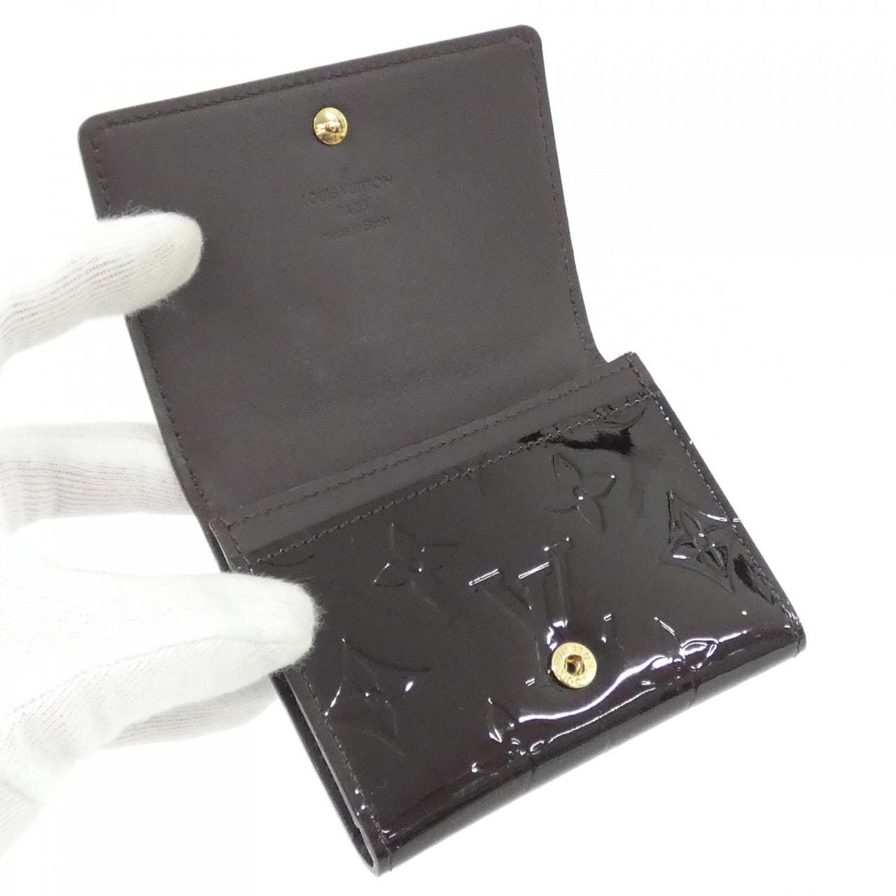 LOUIS VUITTON M91409 Card Case Vernis 4