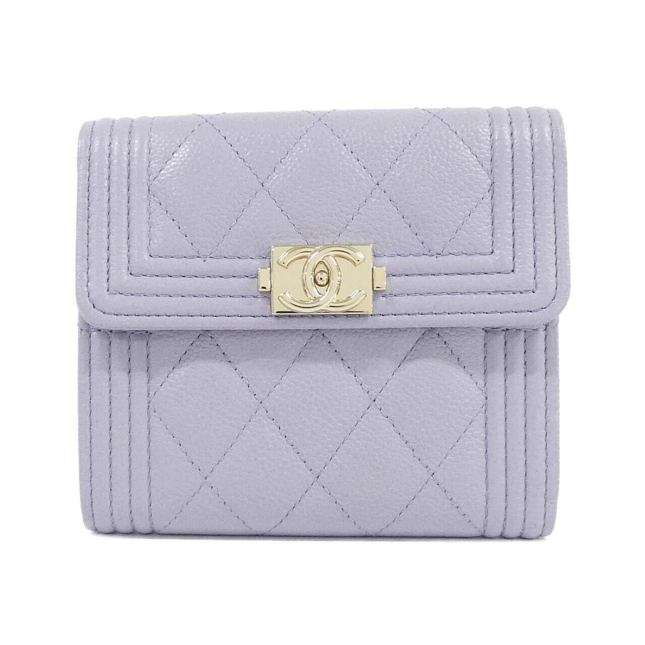 CHANEL Boy Chanel 80734 Wallet Grained Calfskin
