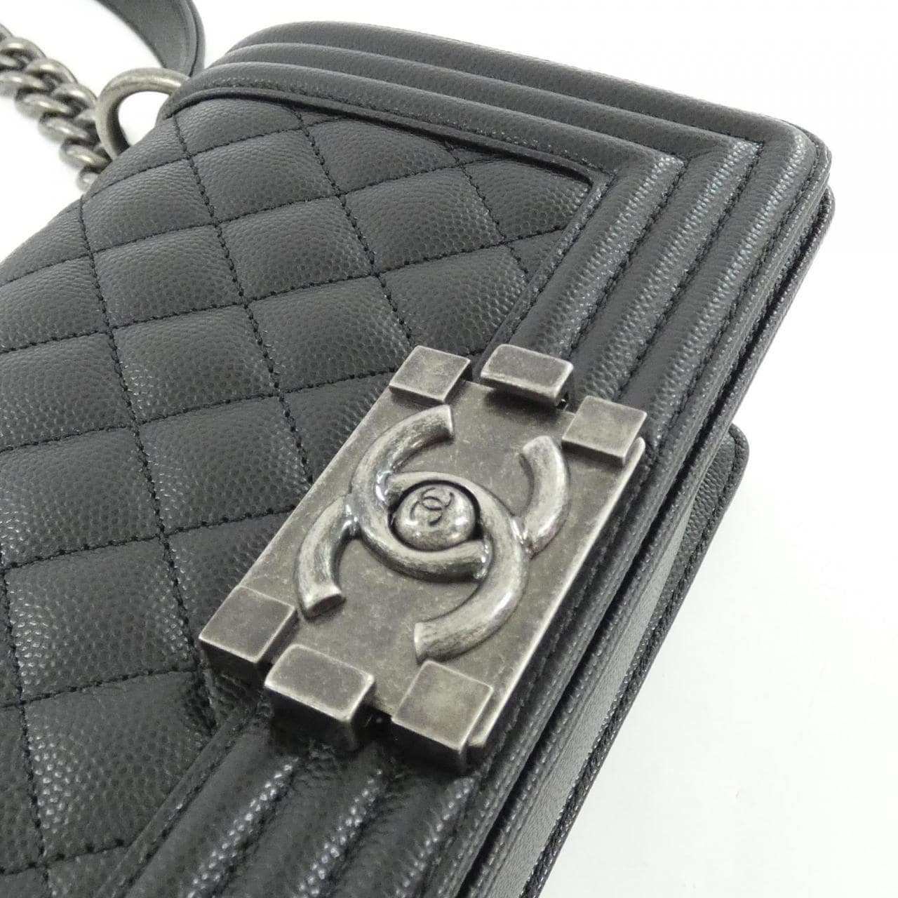 CHANEL Boy Chanel 67085 Shoulder Grained Calfskin 5