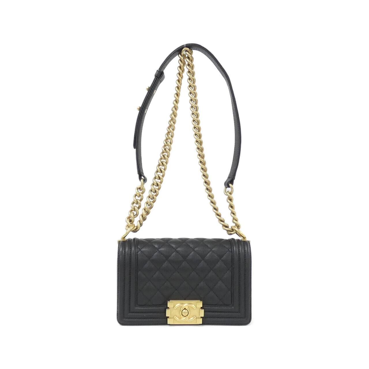 CHANEL Boy Chanel 67085 Shoulder Grained Calfskin