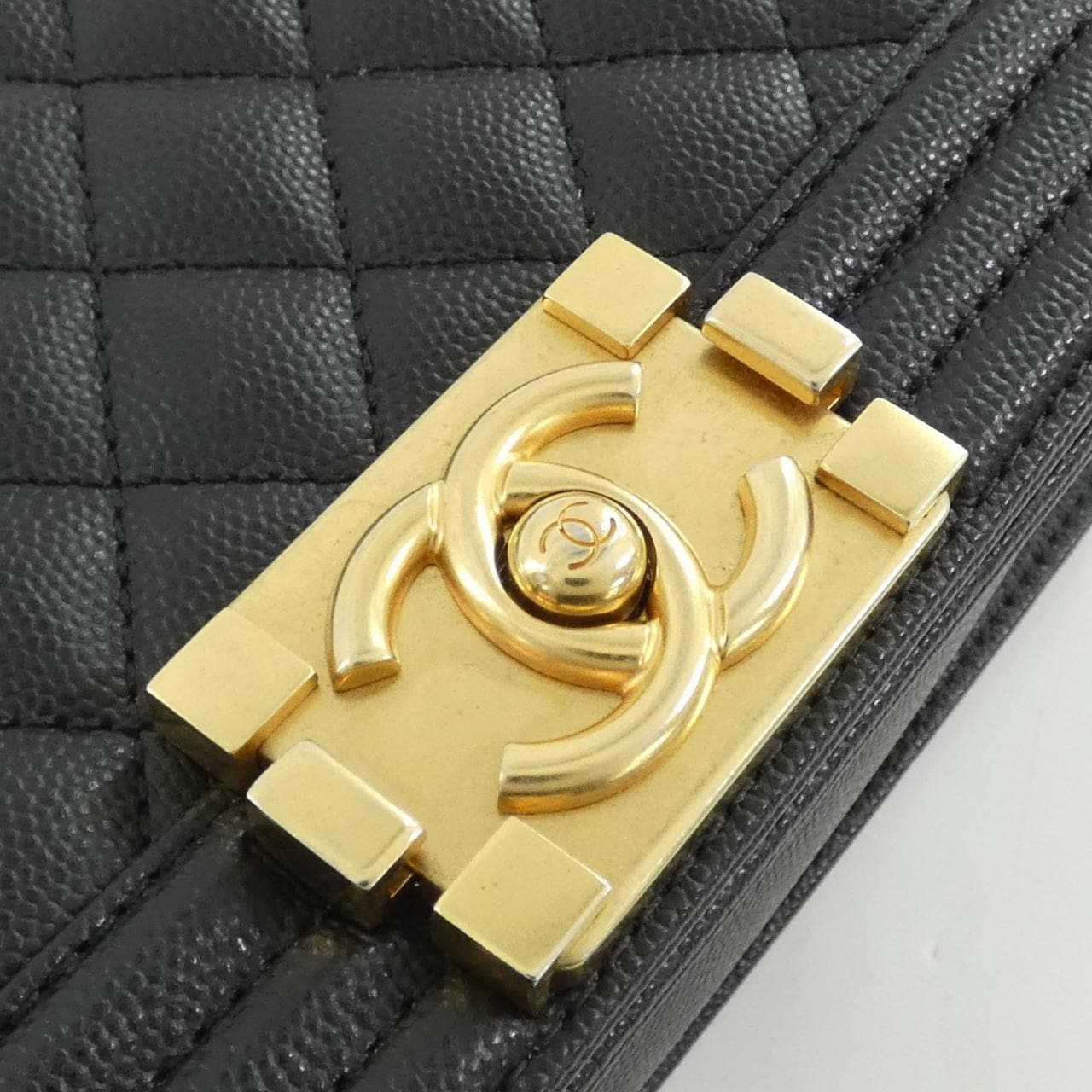 CHANEL Boy Chanel 67085 Shoulder Grained Calfskin 4