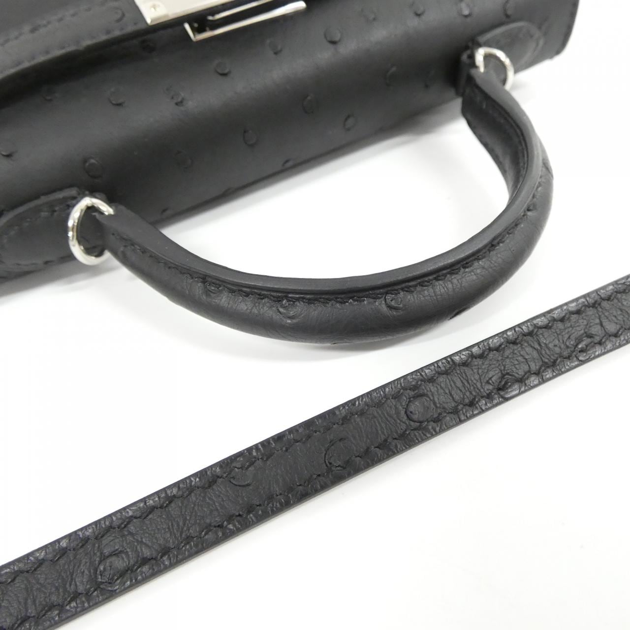HERMES Kelly 087998CK Handbag Ostrich 4