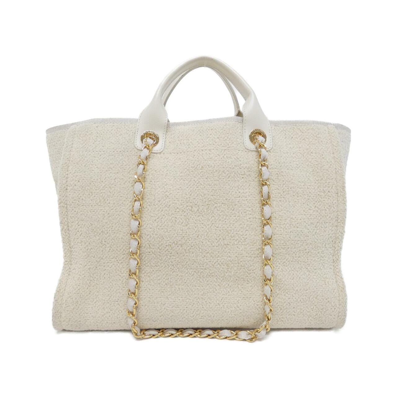 CHANEL Deauville 66941 Handbag Tweed 2