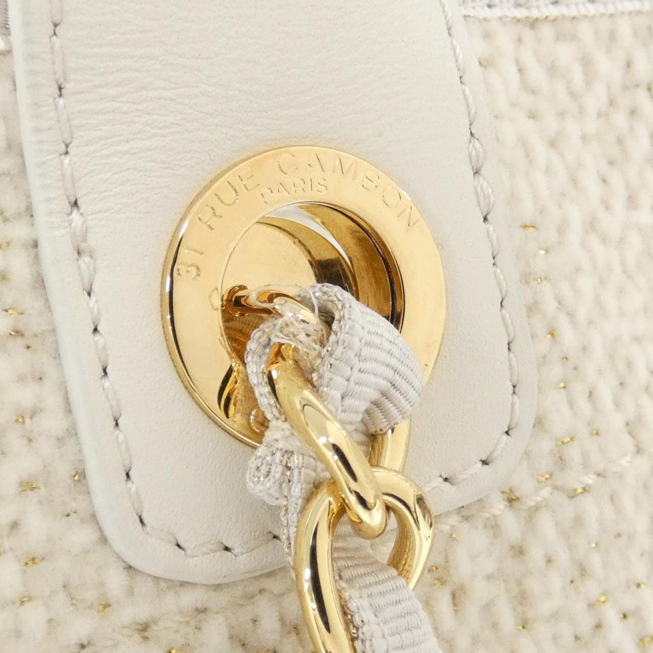 CHANEL Deauville 66941 Handbag Tweed 5