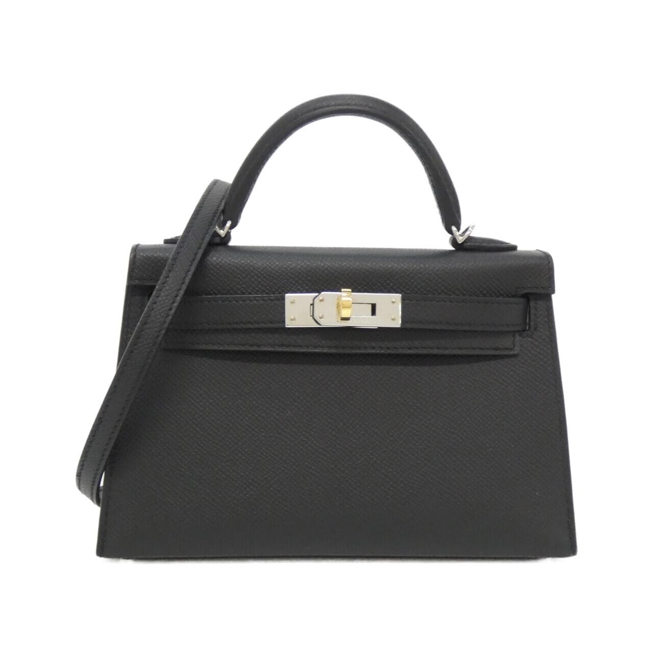 HERMES Kelly 086478CT Handbag Lambskin