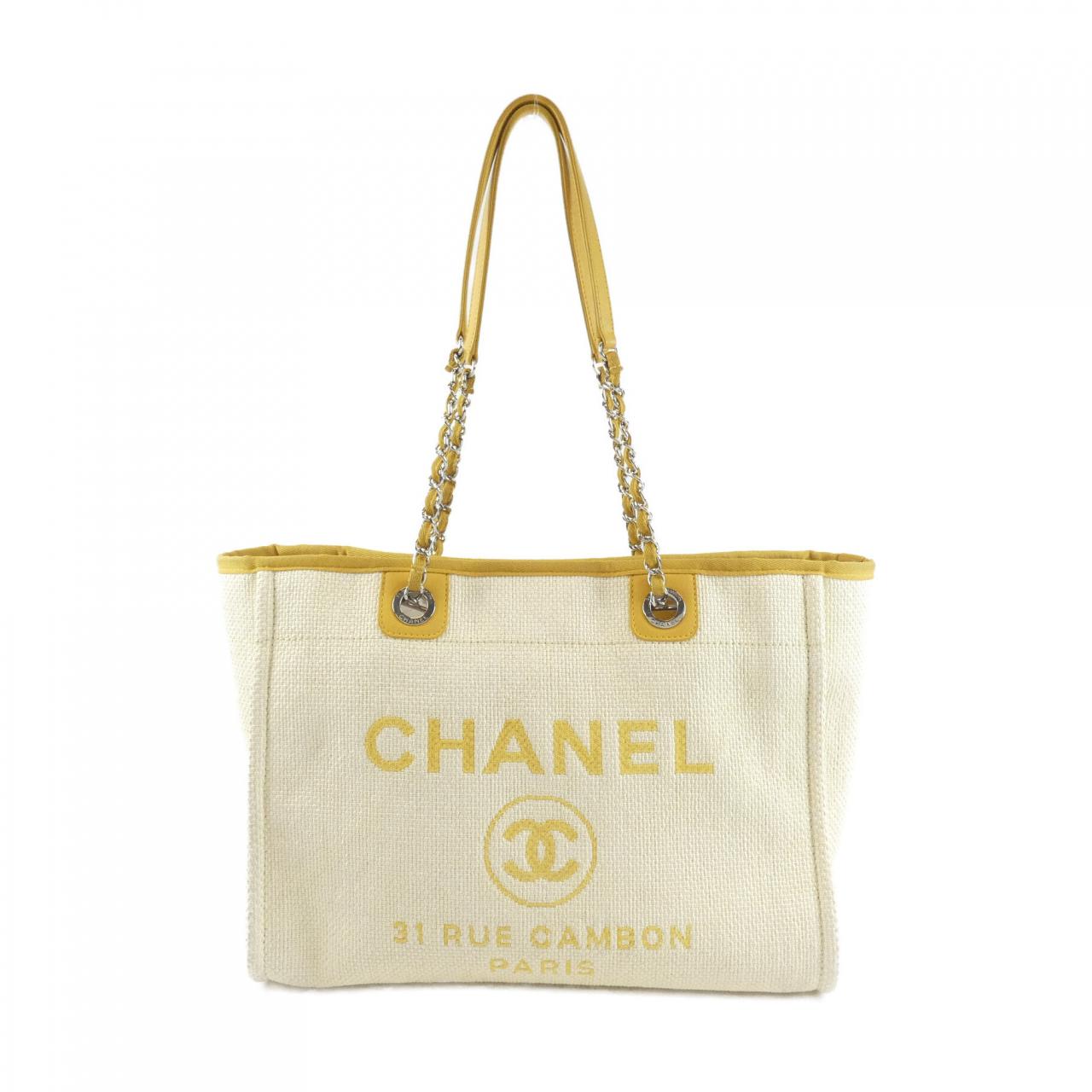 CHANEL Deauville 67001 手提包 帆布