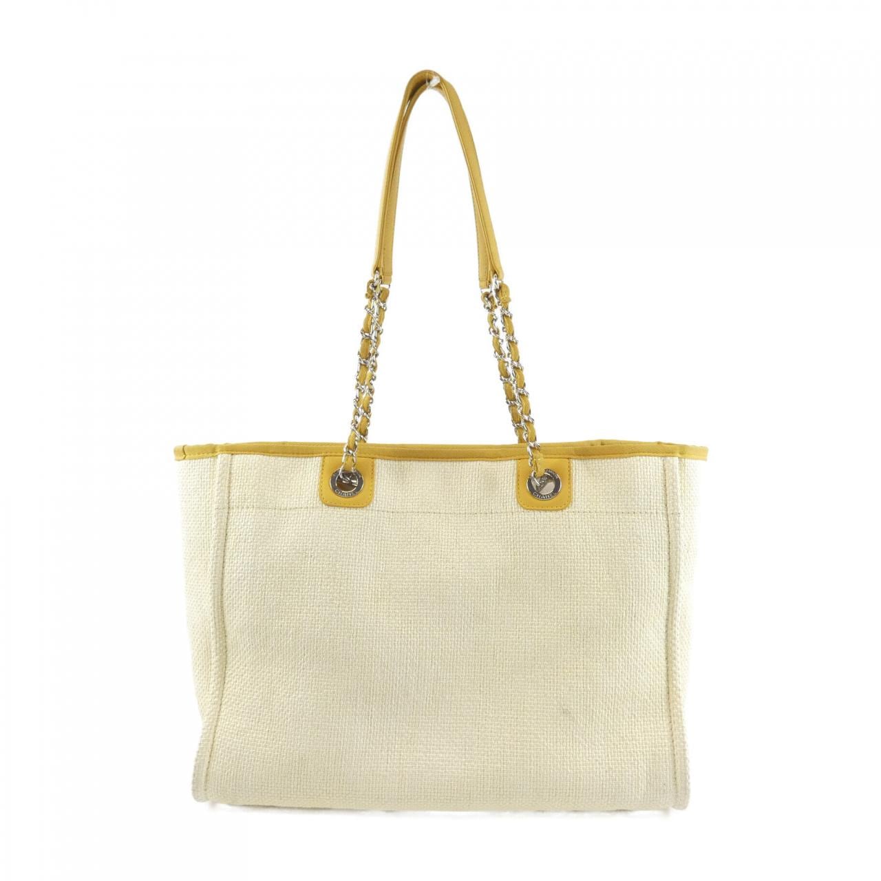 CHANEL Deauville 67001 Handbag Canvas 2