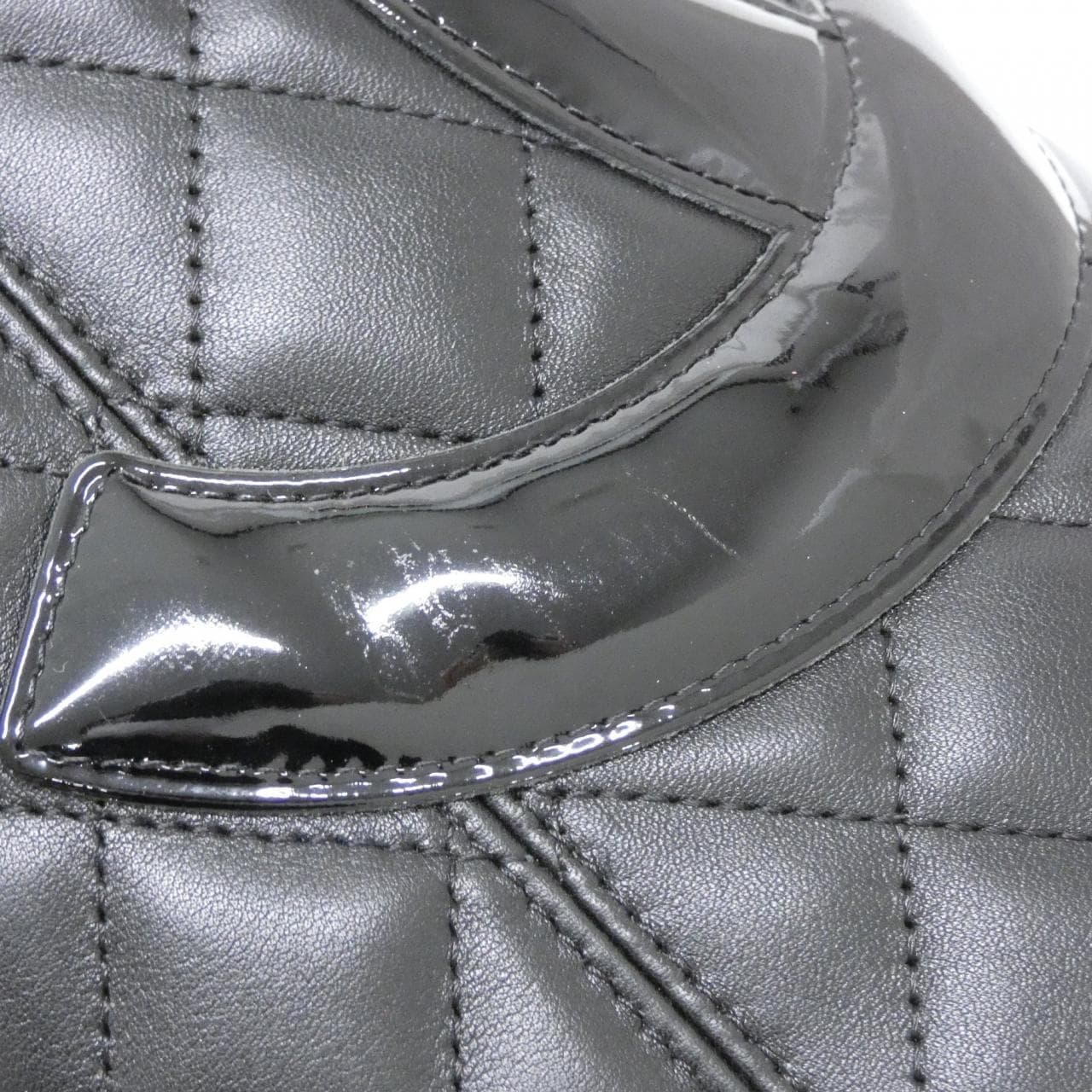 CHANEL Cambon 25169 Handbag Patent Leather 5