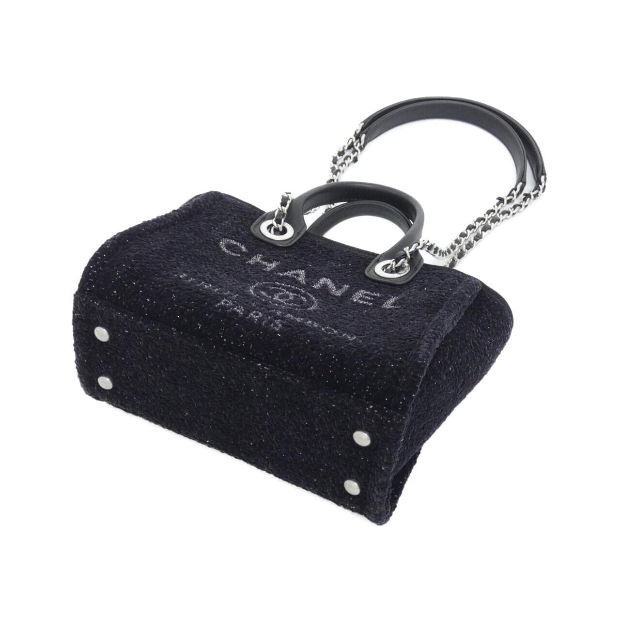 CHANEL Deauville AS6374 Handbag Tweed 3