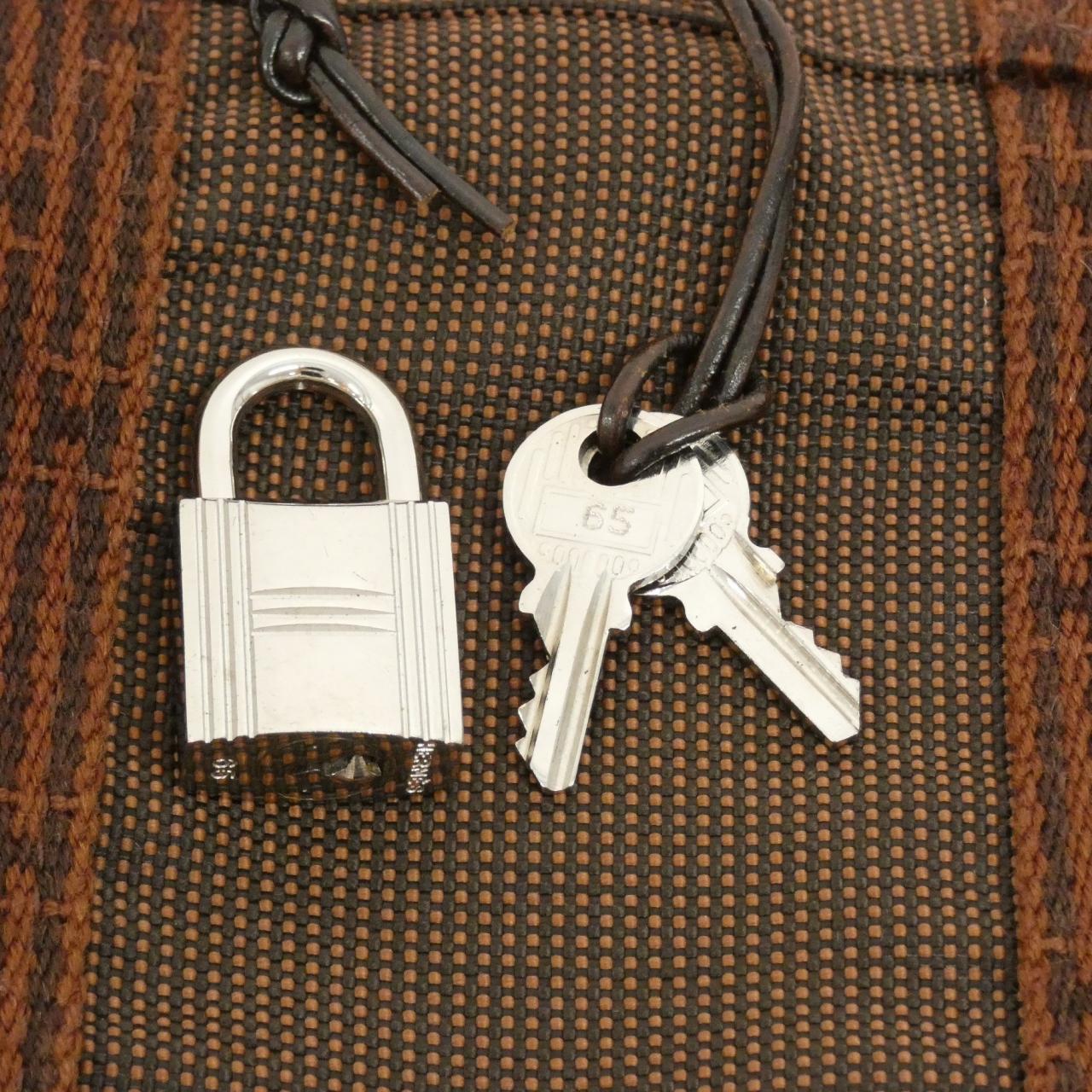 HERMES 101056M 手提包 帆布 5