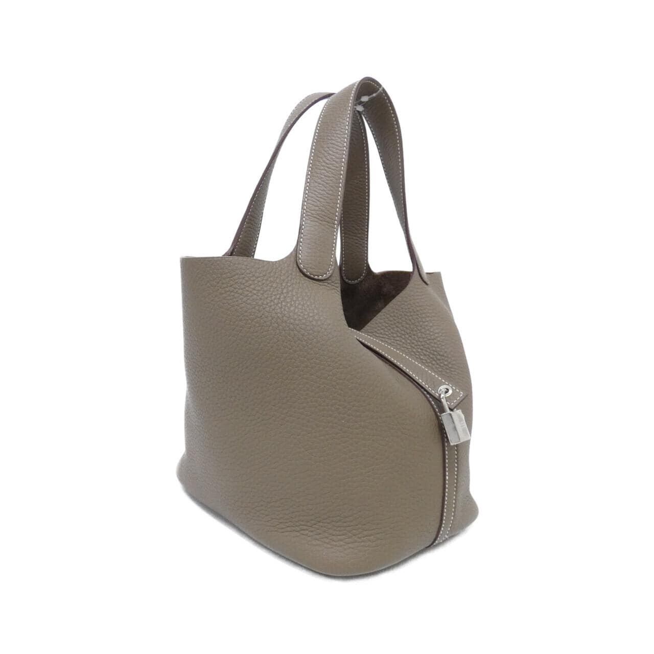 HERMES Picotin 060991CK Handbag Clemence