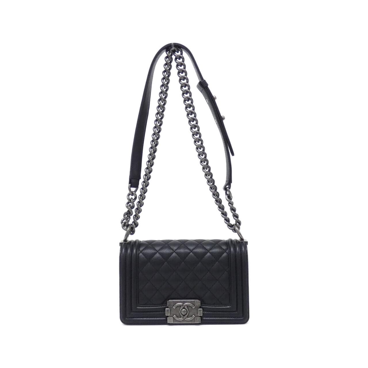 CHANEL Boy Chanel 67085 Shoulder Grained Calfskin