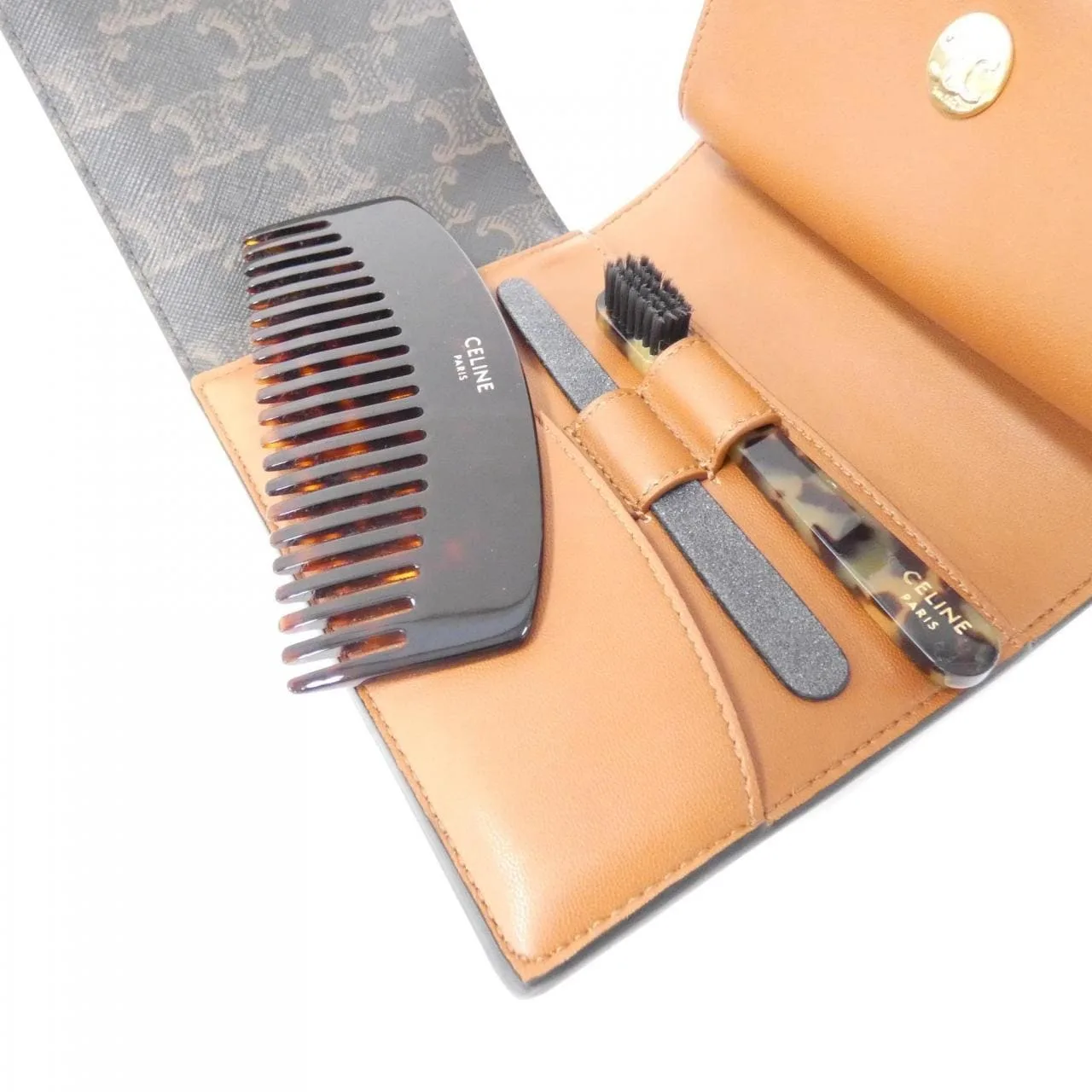 CELINE 4M3262AKL Wallet Canvas Black Canvas Rank A - Thumbnail 4