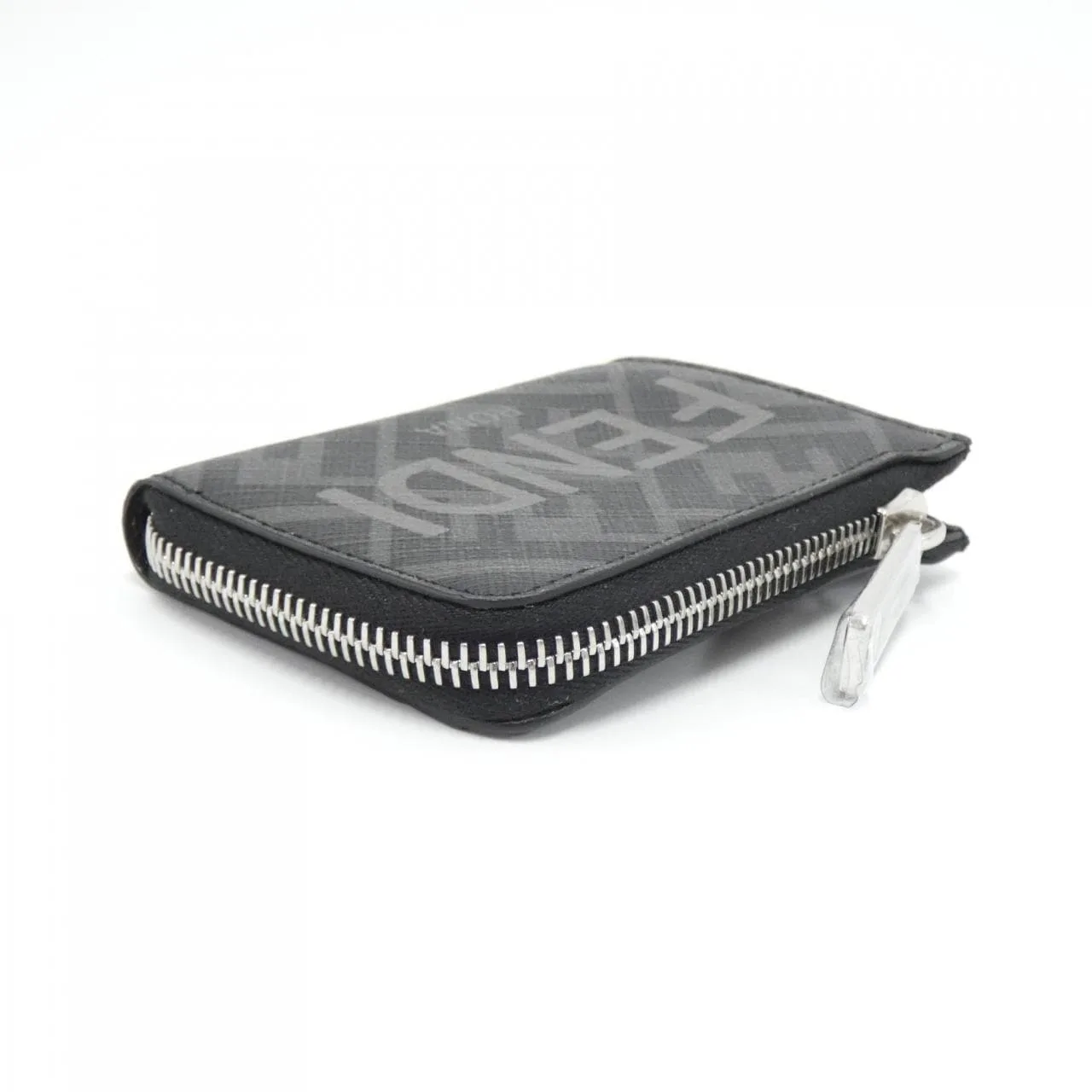 FENDI 7M0341 AJJ8 Card Case Canvas 黑色 帆布 中古品A - 縮圖 3