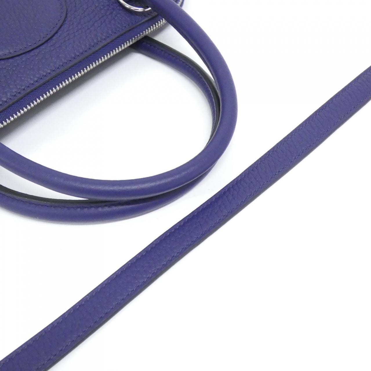 HERMES HERMÈS Bolide 073419CK Bag Clemence Blue Clemence Leather - Thumbnail 7