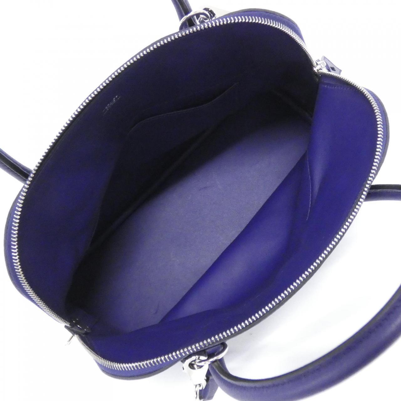 HERMES HERMÈS Bolide 073419CK Bag Clemence Blue Clemence Leather - Thumbnail 8