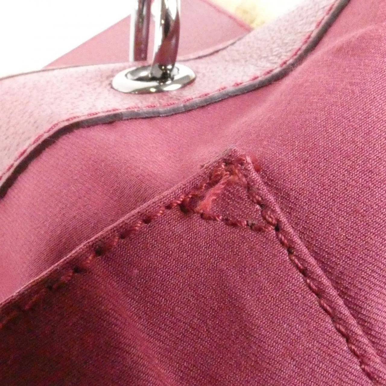 GUCCI 120836 Handbag Canvas 米色 帆布 中古品A - 縮圖 9