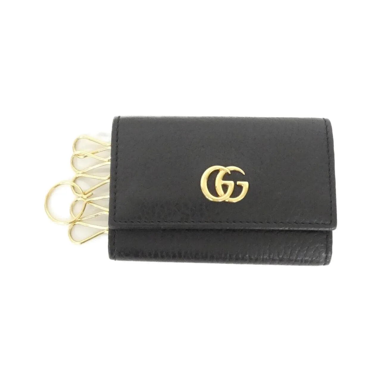 GUCCI 456118 CAO0G Key Case Leather