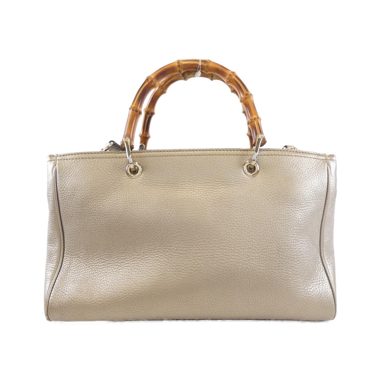 GUCCI Bamboo Shopper 323660 AH90I Bag Leather Black Leather - Thumbnail 2