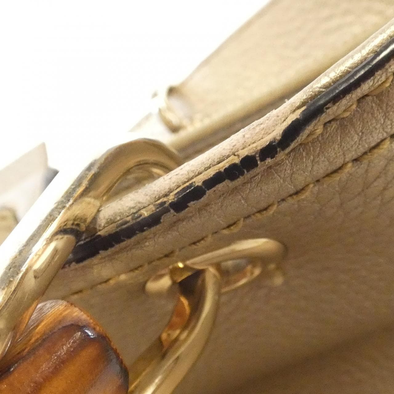 GUCCI Bamboo Shopper 323660 AH90I Bag Leather Black Leather - Thumbnail 5