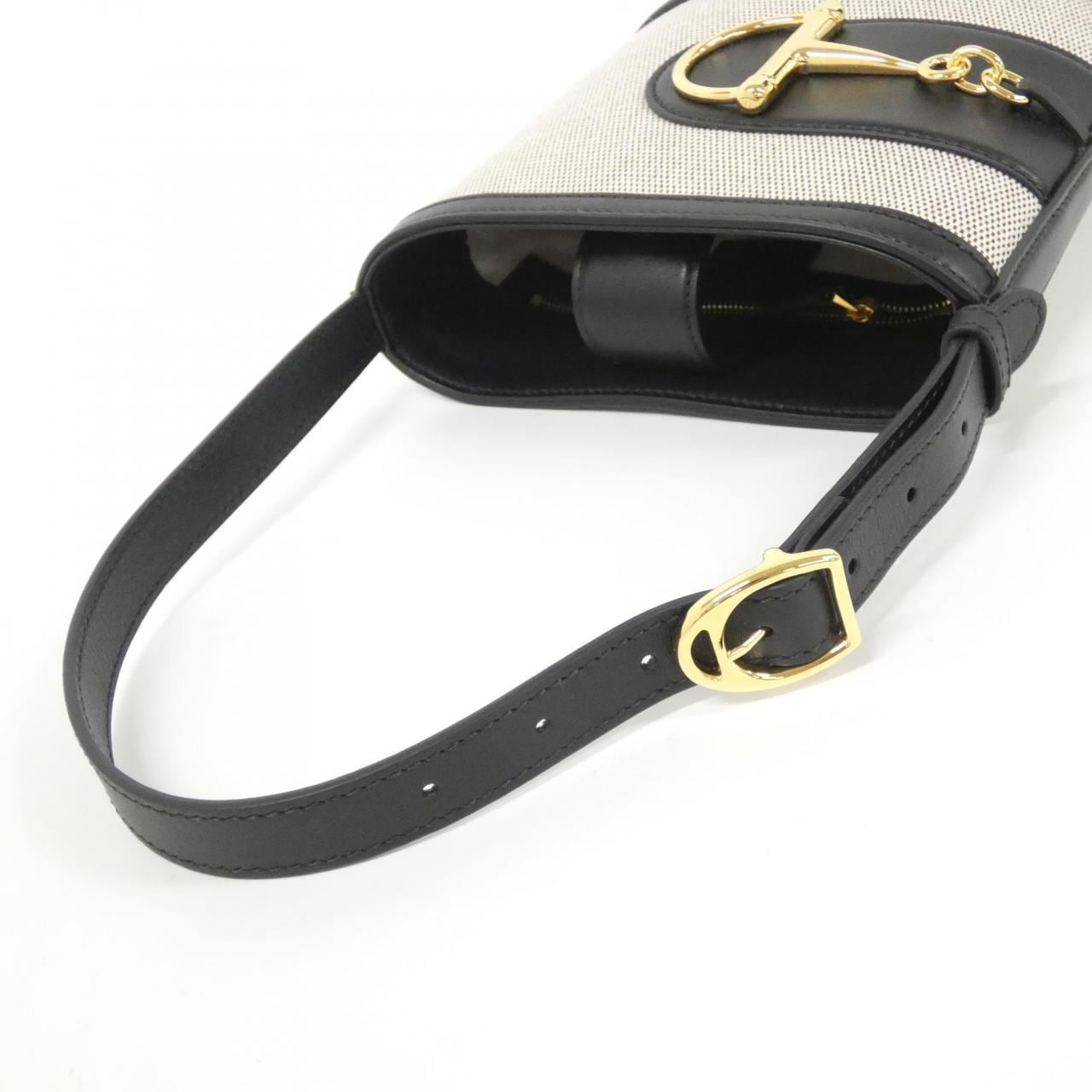 GUCCI 833665 HAAKF Bag Canvas 黑色 帆布 中古品A - 縮圖 7