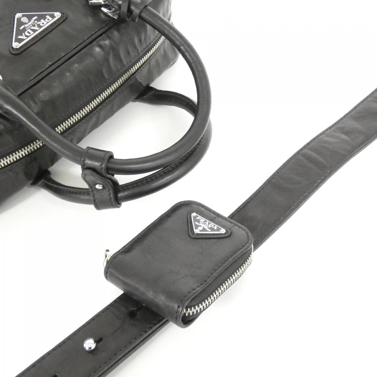 PRADA 1BB098 Handbag Black Rank A - Thumbnail 4