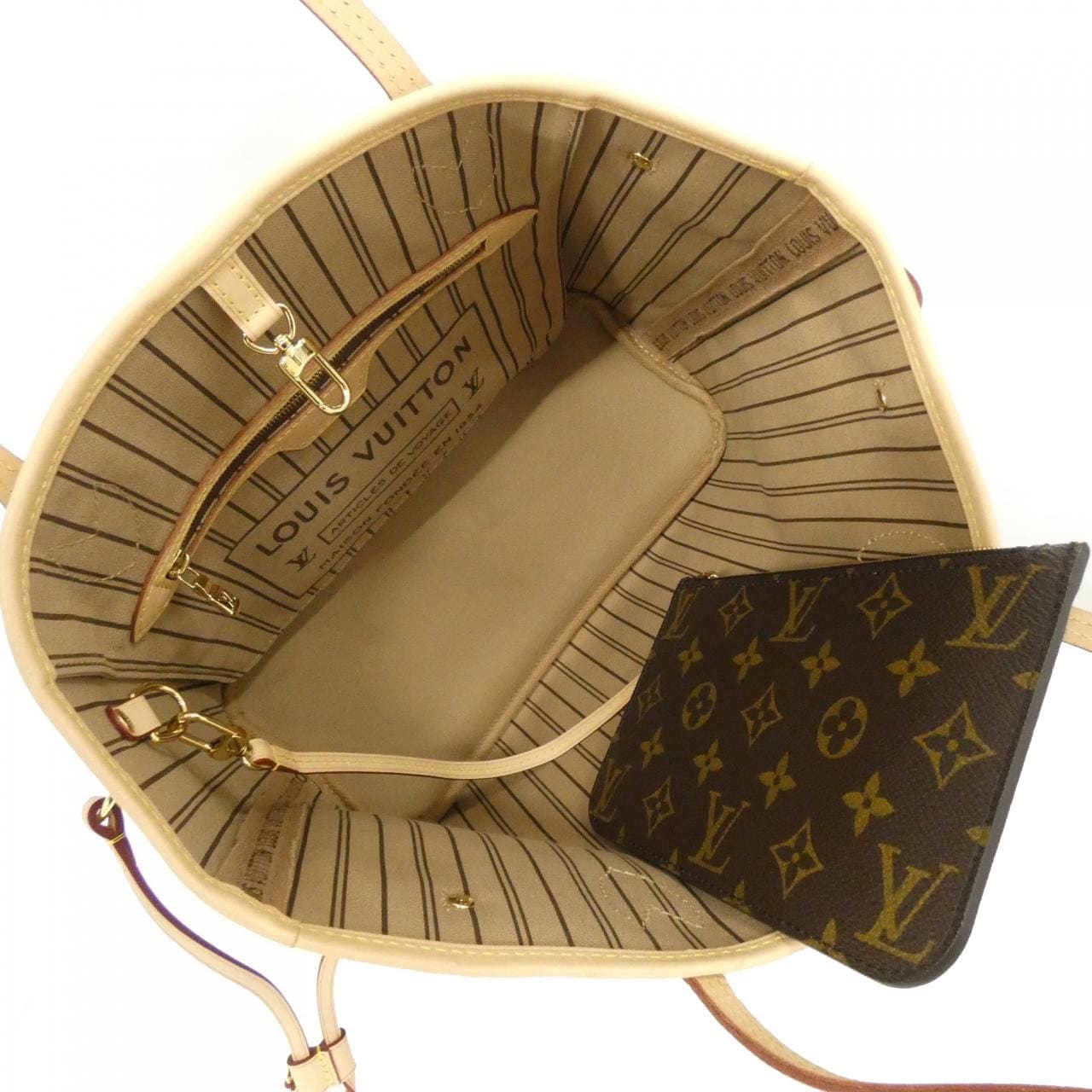 LOUIS VUITTON Neverfull M46979 Bag Monogram 米色 Monogram 中古品A - 縮圖 7