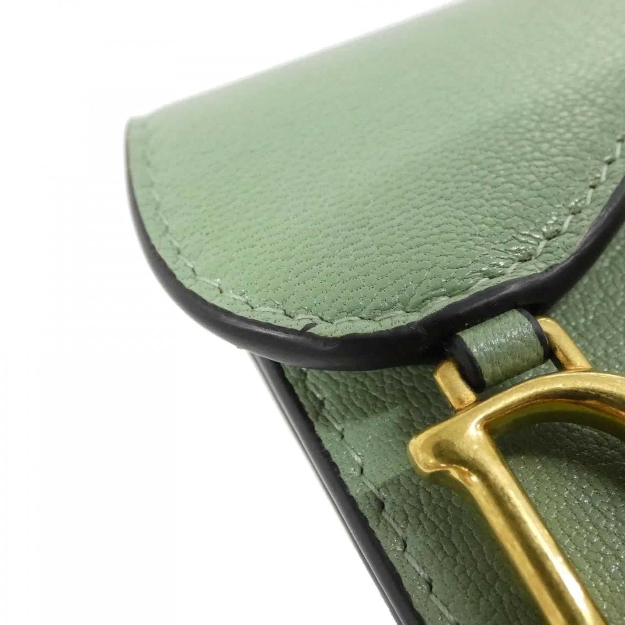 DIOR Saddle S5611CCEH Card Case Blue Rank A - Thumbnail 4