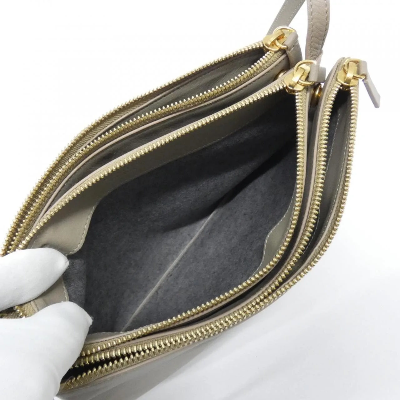 CELINE 171453ETA Shoulder Lambskin 黑色 羊皮 中古品A - 縮圖 8