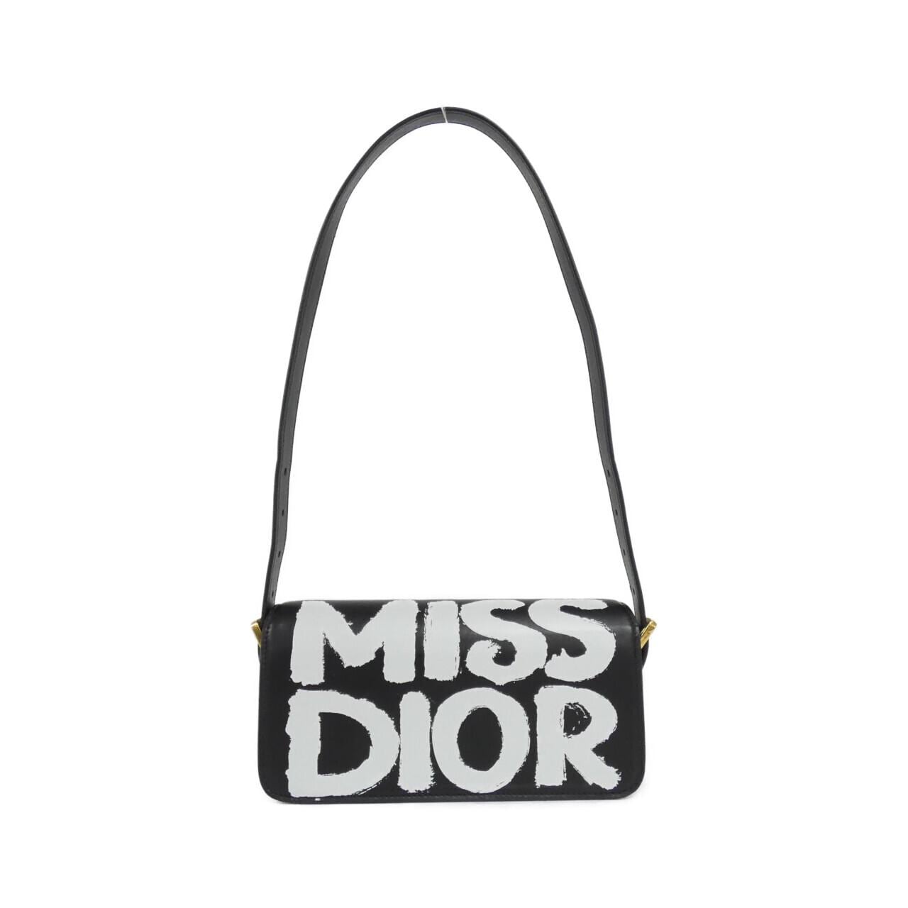 DIOR M2610UZCJ Shoulder Bag Leather 黑色 皮革 中古品A - 縮圖 2
