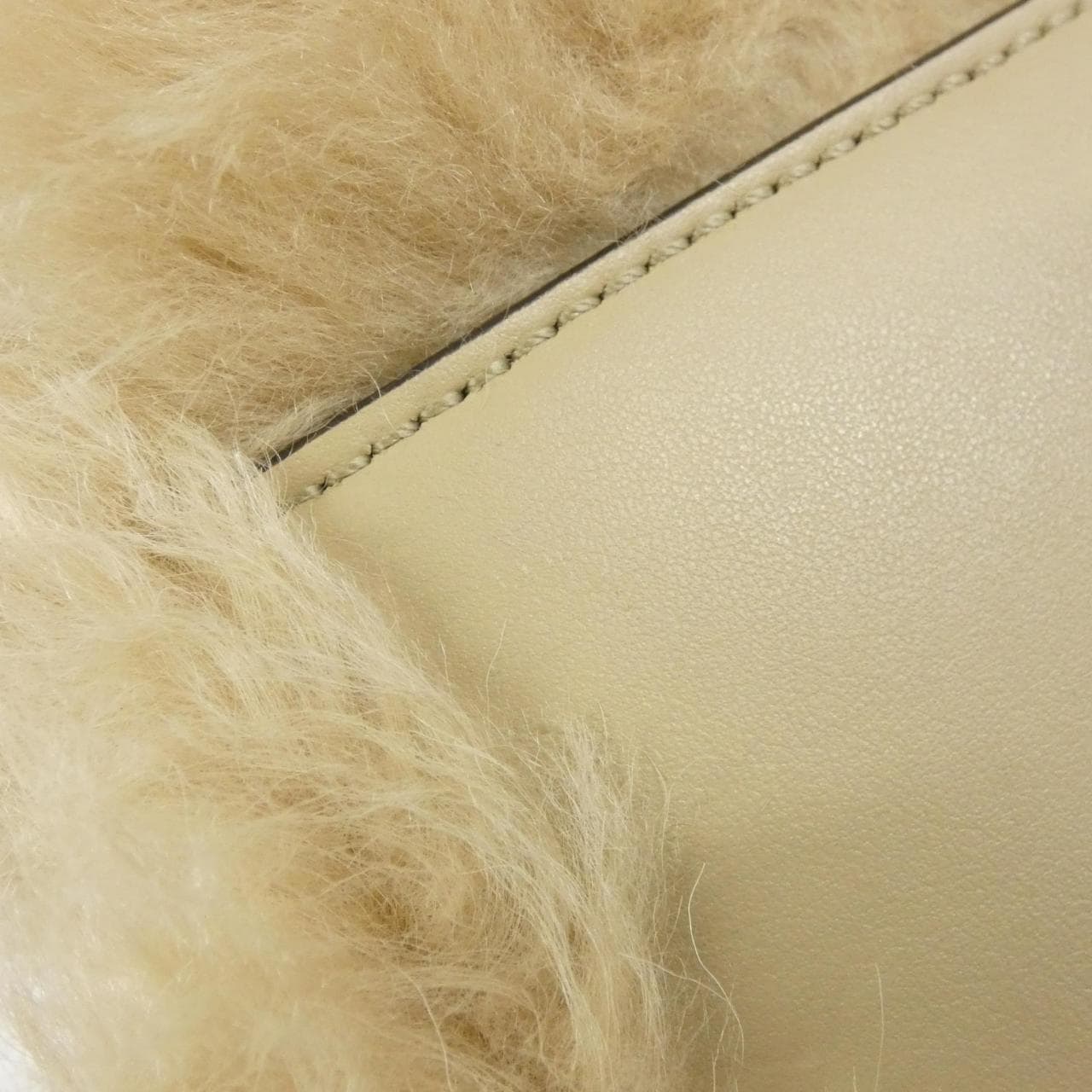 FENDI Sunshine Shopper 8BH414 A984 Shoulder Leather 米色 皮革 中古品A - 縮圖 3