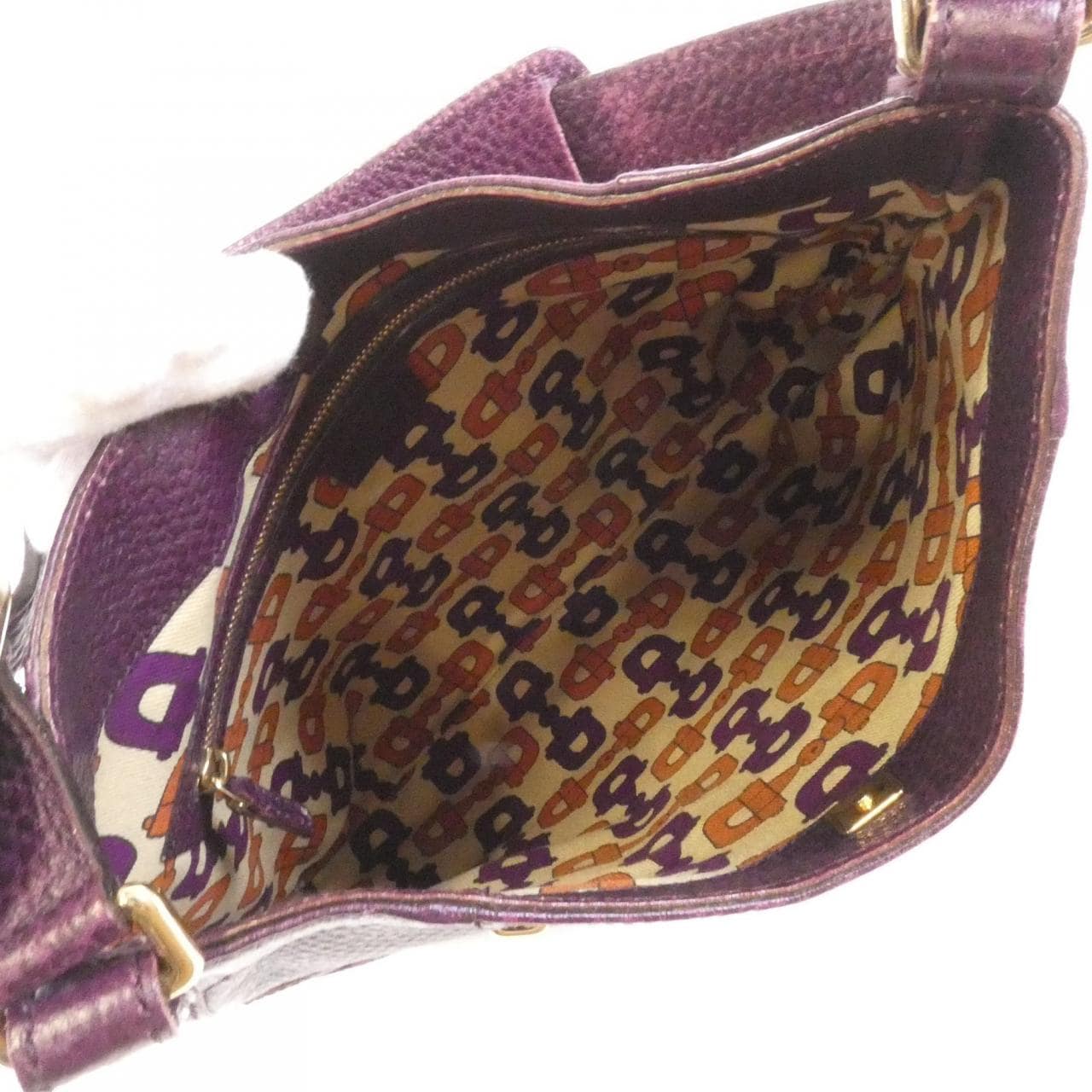 GUCCI 137388 Shoulder Bag Leather Purple Leather - Thumbnail 9