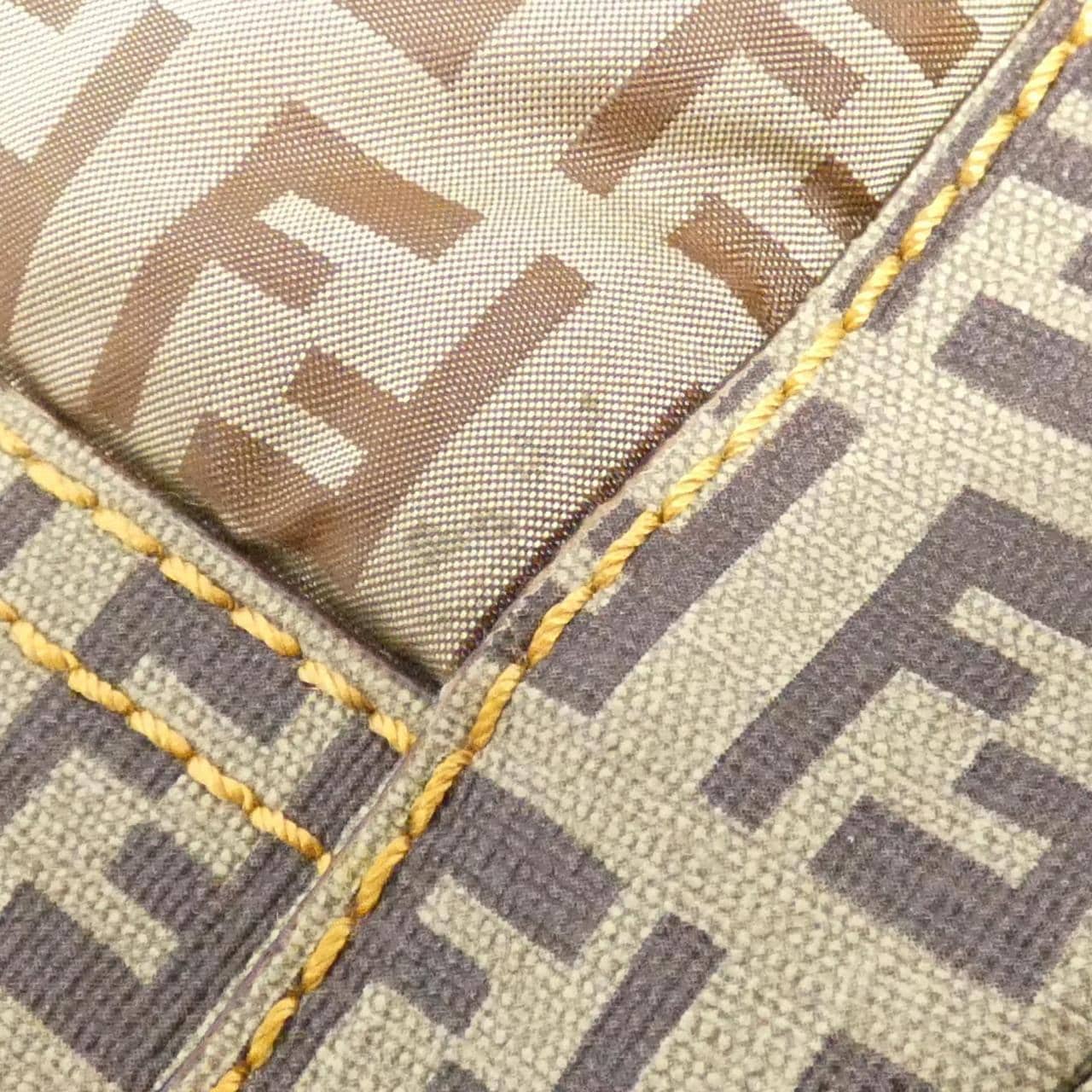 FENDI 8BN174 WTQ Bag Canvas 米色 帆布 中古品A - 縮圖 4