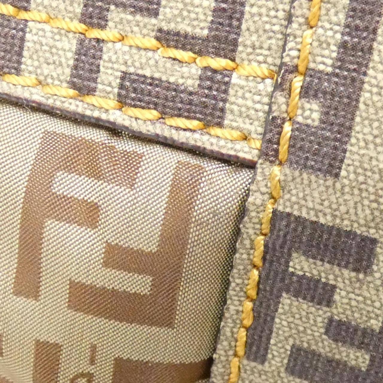 FENDI 8BN174 WTQ Bag Canvas 米色 帆布 中古品A - 縮圖 6